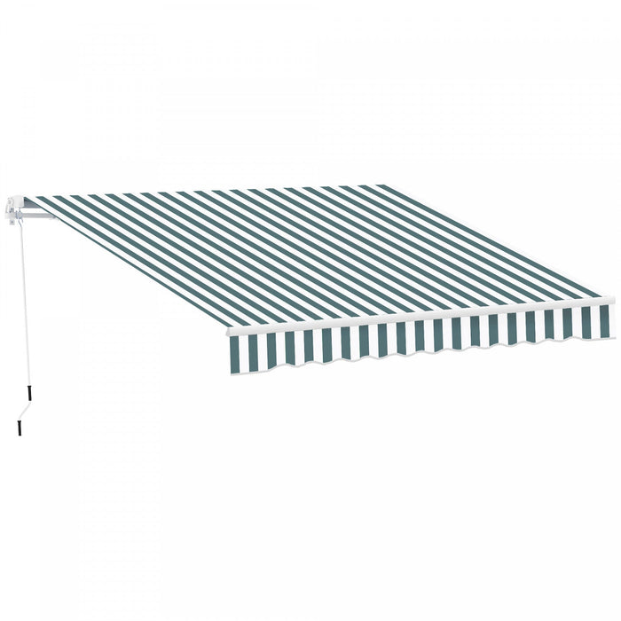 Outsunny 8' x 7' retractable awning, patio awnings, sunshade shelter with 280g/m² Uv & Water-resista