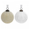 4\" Glass Deco White Painted Ornament Gold Silver - Set of 4 Christmas Ornaments