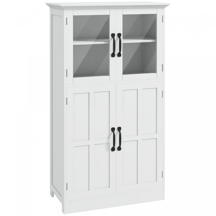 HOMCOM Kitchen Storage Cabinet with 4-tier Shelving, Adjustable Shelves