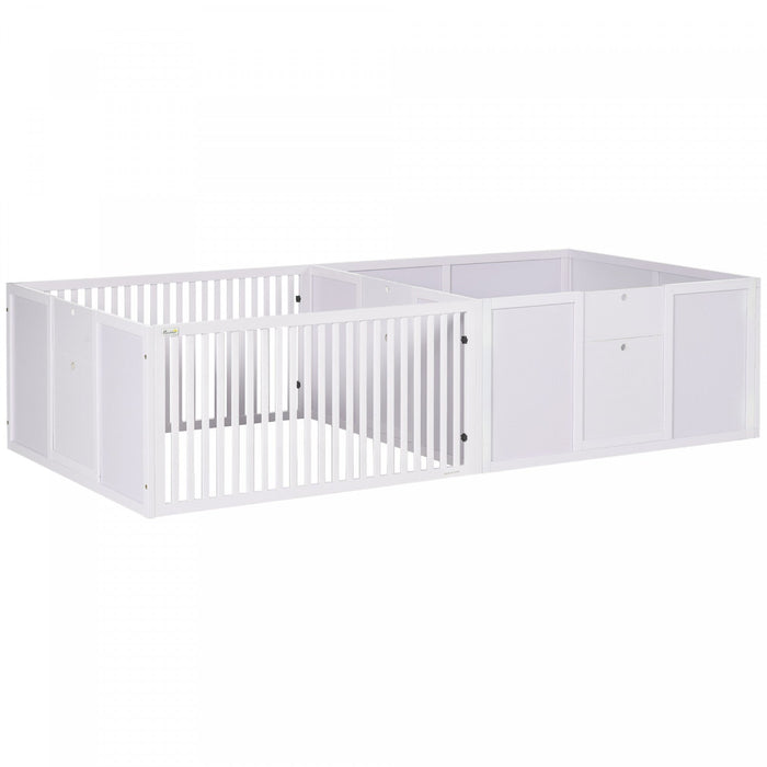 Pawhut Whelping Box For Dogs, 20\"h Puppy Whelping Box With Removable Doors, Dog Birth Supplies & Ess