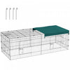Pawhut 87\" Small Animal Cage, Pet Playpen For Chicken, Rabbits, Chinchillas, Outdoor Small Animal Pl