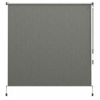 Outsunny Outdoor Roller Shade, 6' X 6' Patio Door Blinds, Dark Grey