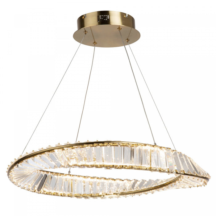 Stella 40 W LED Brushed Brass Pendant 