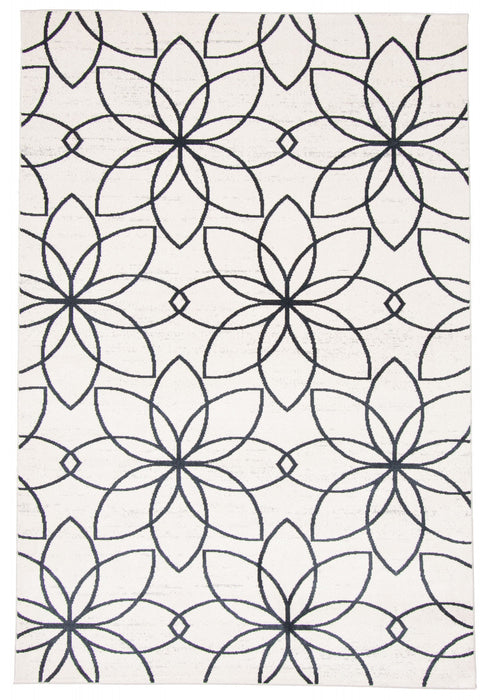 Terali Ivory Machine Washable Area Rug - 8'0\" x 10'0\"