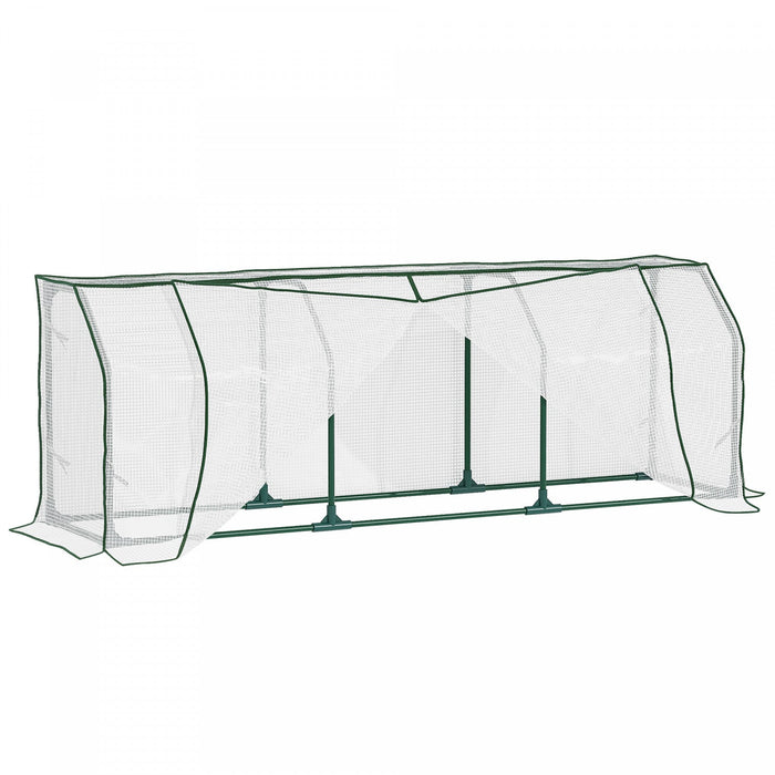 Outsunny 71\" X 17\" X 24\" Mini Greenhouse Portable Hot House For Plants With Zipper Design For Outdoo