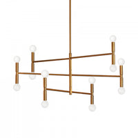 Dainolite Ava 12 Light Chandelier Medium Vintage Bronze Finish Lamp