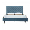 Crosby Modern Upholstered Velvet Queen Bed in Blue 