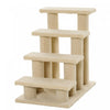 Pawhut 4-step Multi-level Carpeted Cat Scratching Post Pet Stairs, Light Brown