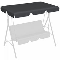 Outsunny 2 Seater Swing Canopy Replacement, Outdoor Swing Seat Top Cover, Uv50+ Sun Shade (canopy On