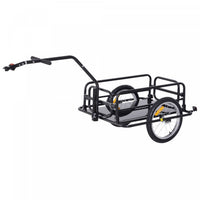 Aosom Folding Bicycle Cargo Trailer Utility Bike Cart Garden Luggage Travel Carrier Patio Tool With 