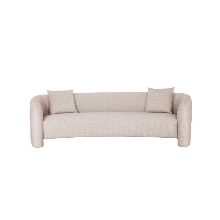 Sylvia Modern Glam 104\" Tweed Loveseat in Gold Dust 