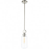 Single Large Glass Clear Pendant 