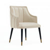 Eda Modern Wood Armchair in Cream Dining Chair 