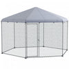 Pawhut 13.1' X 11.4' Chicken Coop, Large Chicken Run With Cover For Outdoor Backyard, Metal Poultry 