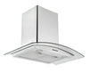 Ancona 30\" Convertible Wall-Mounted Glass Canopy Range Hood - AN-11001SS 