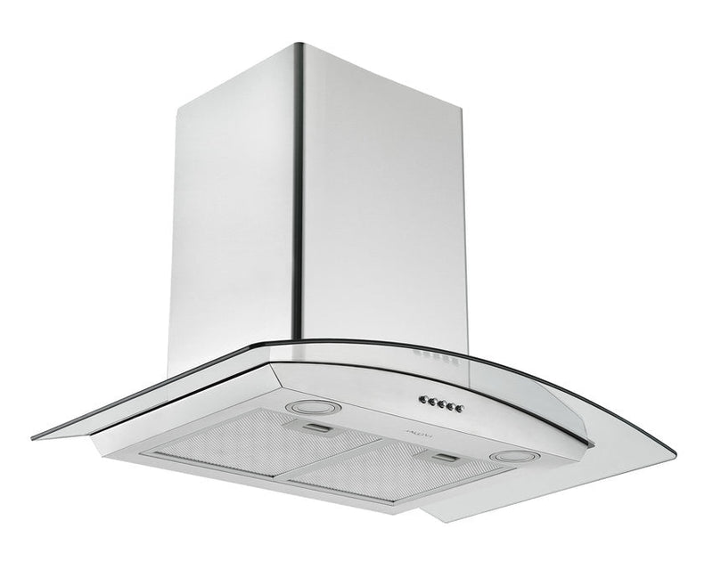 Ancona 30\" Convertible Wall-Mounted Glass Canopy Range Hood - AN-11001SS 