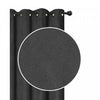 Faux Suede Panel With 8 Grommets Grey - Set of 2 Drapes and Blinds