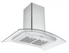 Ancona IGCC636 36\" Island Glass Stainless Steel Range Hood - AN-1405 