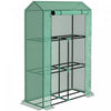 Outsunny Mini Greenhouse With 3 Tier Shelves, Roll-up Door, Green