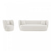 Siri Modern 2-Piece Sofa Set in Cream 