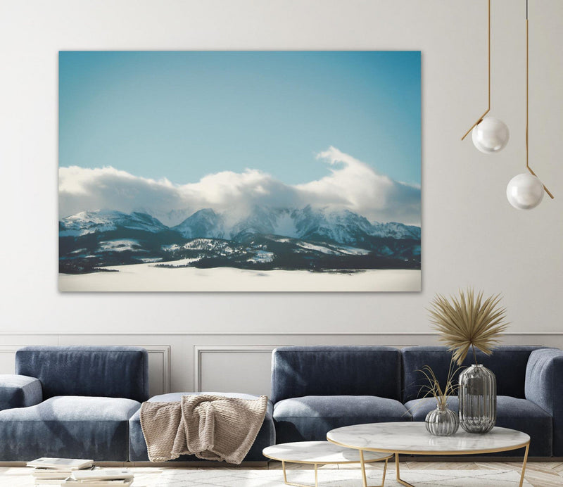 \"Bridger Mountain Cloud Cover\" Giant Art 84x54 Wall Art