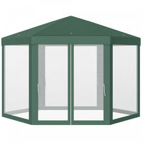 Outsunny Φ13' Hexagon Party Tent Patio Gazebo Outdoor Activity Event Canopy Quick Sun Shelter Pavili