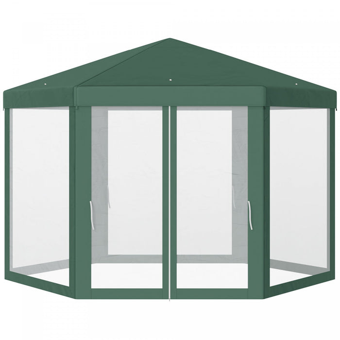 Outsunny Φ13' Hexagon Party Tent Patio Gazebo Outdoor Activity Event Canopy Quick Sun Shelter Pavili