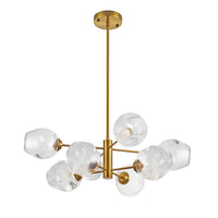 Dainolite Abii 8 Light Chandelier Vintage Bronze Finish Clear Glass Lamp