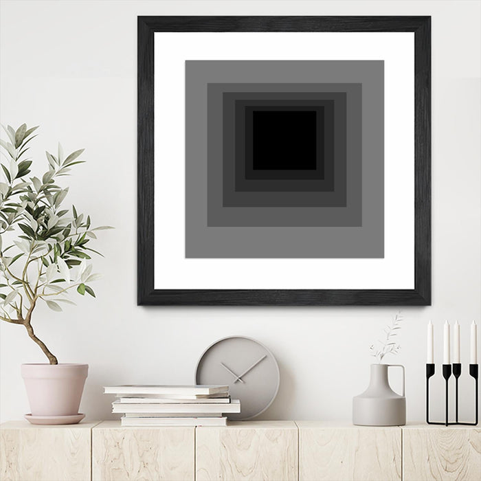 \"After Josef A\" Matted and Framed Black 30x30 Wall Art