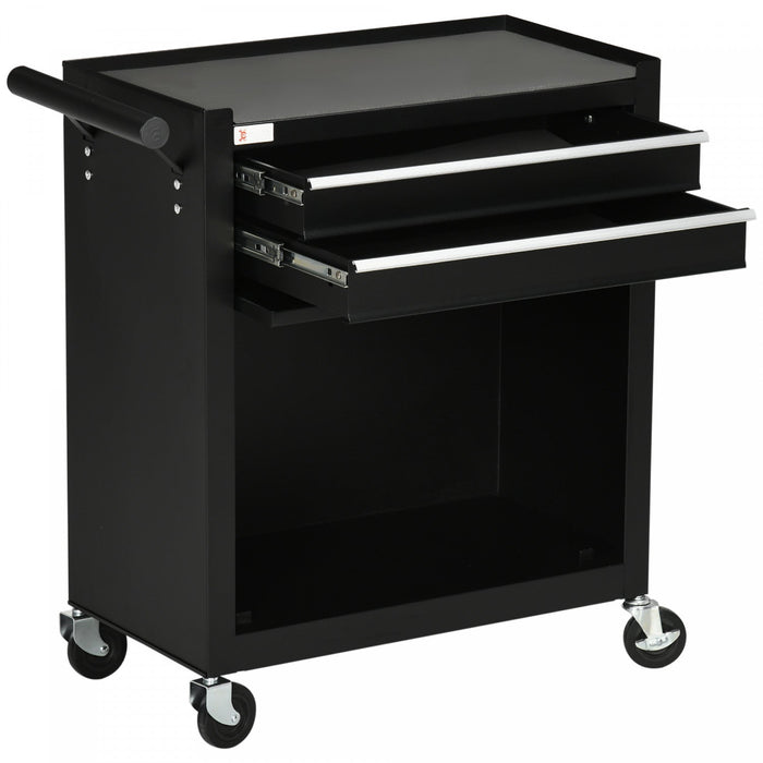 Durhand Rolling Garage Workshop Tool Organizer 2 Drawer Tool Chest
