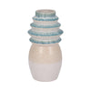 12\" Fluted Top Vase Reactive Finish - Multi-Colour 