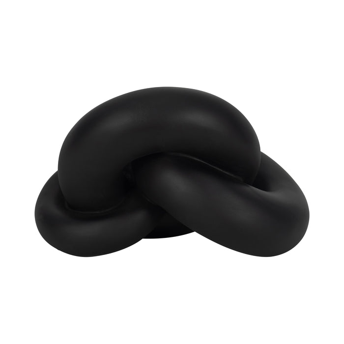 9\" Resin Knot Decor - Black 