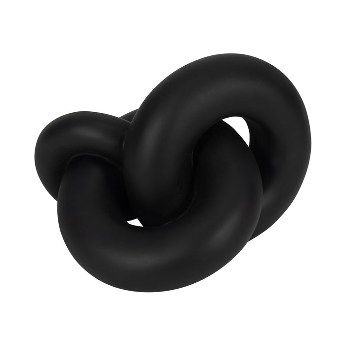 9\" Resin Knot Decor - Black 