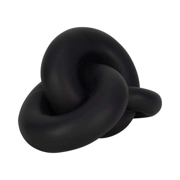 9\" Resin Knot Decor - Black 