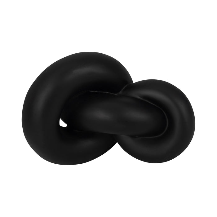 9\" Resin Knot Decor - Black 
