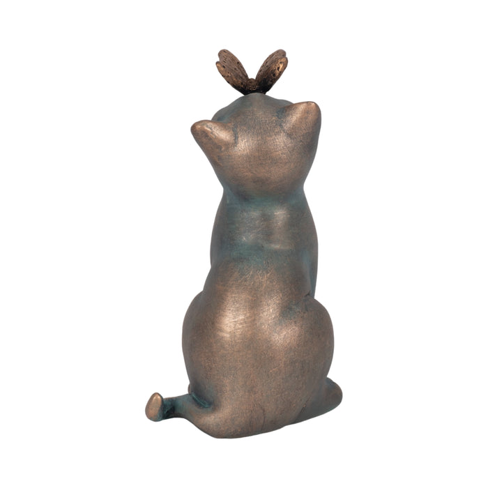7\" Cat With Butterfly on Nose - Multi-Colour 