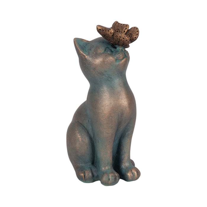 7\" Cat With Butterfly on Nose - Multi-Colour 