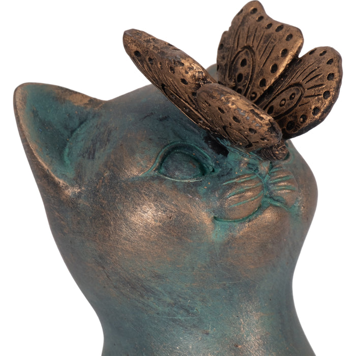 7\" Cat With Butterfly on Nose - Multi-Colour 