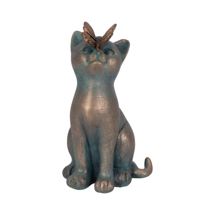 7\" Cat With Butterfly on Nose - Multi-Colour 