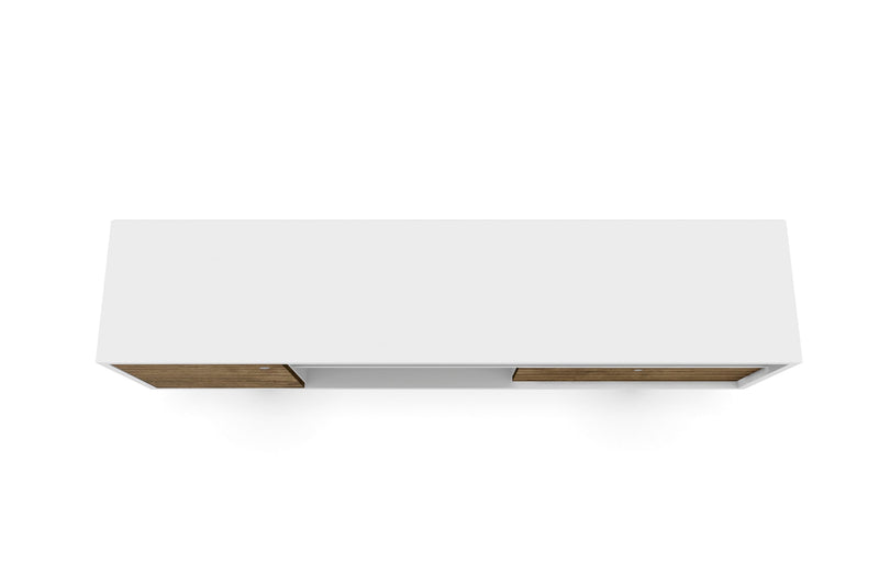Manhattan Comfort Liberty 70.86\" Mid-Century Modern TV Stand with 4 Shelving Spaces & 1 Drawer - Whi