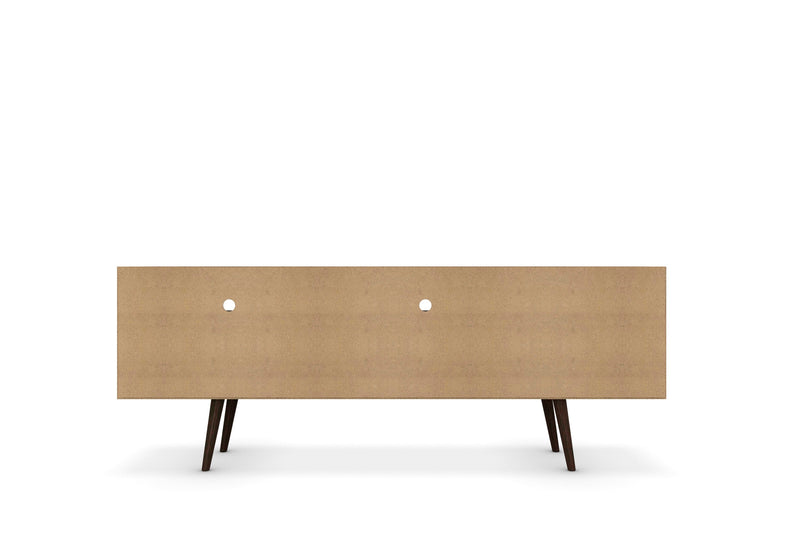 Manhattan Comfort Liberty 70.86\" Mid-Century Modern TV Stand with 4 Shelving Spaces & 1 Drawer - Whi