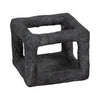 6\" Textured Open Square Cube - Black 