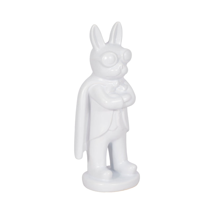 Ceramic 10\" Super Dog - White