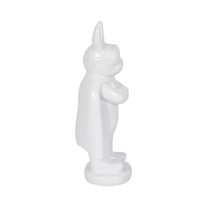 Ceramic 10\" Super Dog - White