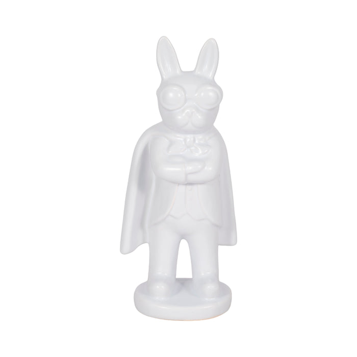 Ceramic 10\" Super Dog - White
