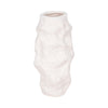 Ceramic 11\" Jagged Textured Vase - White