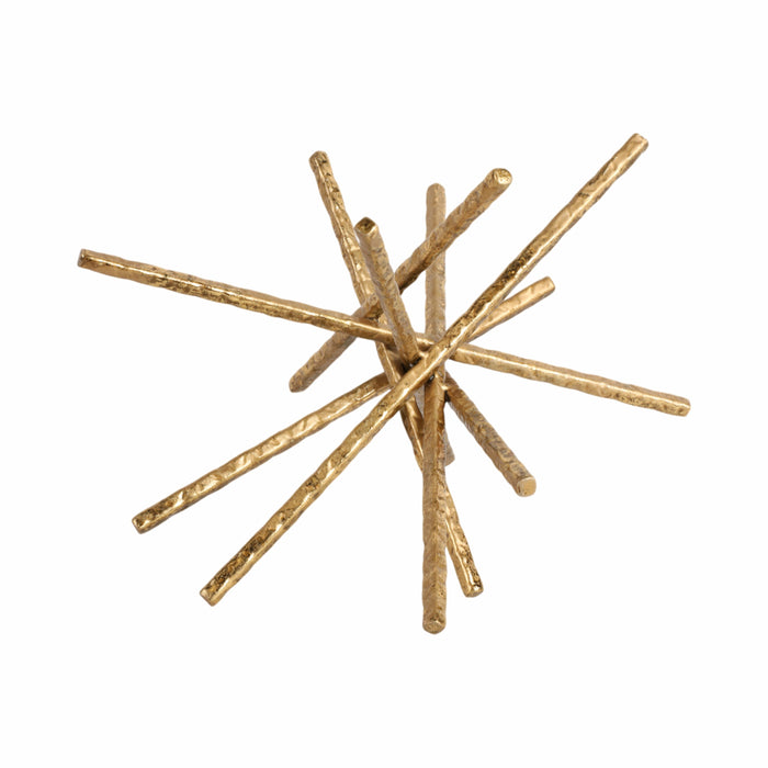 Iron 9\" Abstract Bar Tabletop Decor - Gold