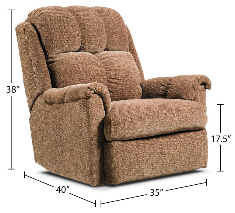 Brown Chenille Power Recliner
