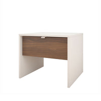 Nordika Nightstand - White/Walnut 