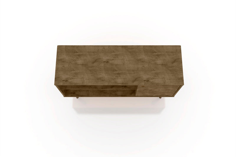 Manhattan Comfort Liberty 42.52\" Mid-Century Modern TV Stand with 2 Shelves & 1 Door - Rustic Brown 